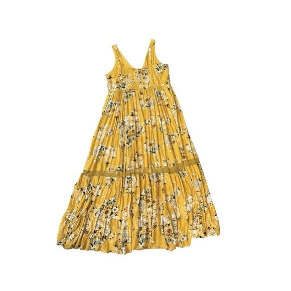 Torrid Yellow Plethora Floral Maxi Challis Button-Front Dress Size 1x (14-16) - Picture 2 of 7